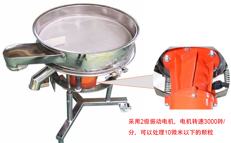 高頻篩特點(diǎn)：框體加高可防止?jié){液往外飛濺；加擋料板可加快排料，提高篩分效率