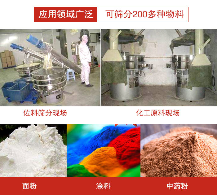 不銹鋼振動篩應(yīng)用領(lǐng)域廣泛可篩分200多種物料。